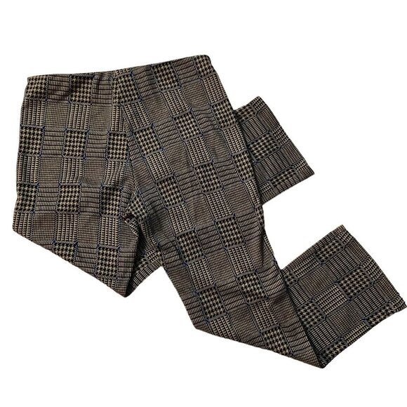 Truth Republic Womens Size M Plaid Houndstooth Knit Pants Academia Checker Retro - Picture 4 of 12